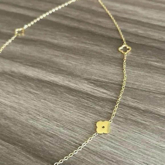 Flower Necklace Q354 - Picture 5 of 7